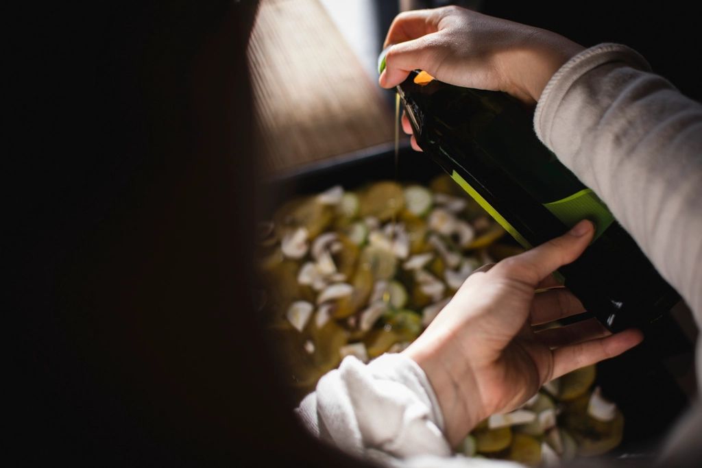 A cook working at the open kitchen